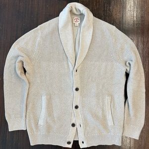 Brooks Brothers Red Fleece Cardigan - L - Cream